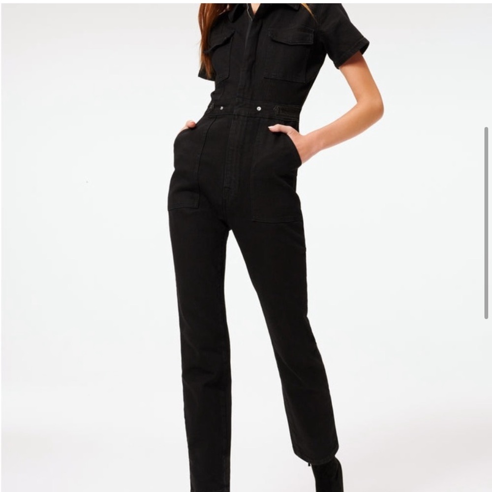 Good American FIT FOR SUCCESS JUMPSUIT Women’s Size Medium GMJS7318 6 Pockets